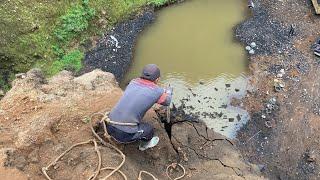 Amazing sand mining‼️take a closer look at the sand mining on the cliff