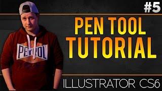 How To Use The Pen Tool In Adobe Illustrator CS6 - Tutorial #5