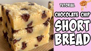 Soft Chocolate Chip Shortbread! Recipe tutorial #shorts