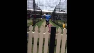 Ben Dwarshuis batting in the nets