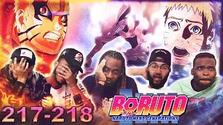 Baryon Naruto vs Isshiki! AND Kurama  Boruto Ep 217 & 218 Reaction/Review