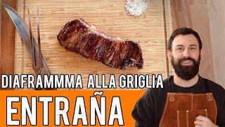 Entraña (diaframma) alla griglia. Gusto inconfondibile, ma attenti alla cottura!