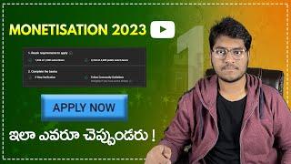 How To Monetize A Youtube Channel? || Complete Monetisation Process 2023 Explained In Detailed