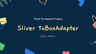 FLUTTER 114 Sliver ToBoxAdapter (Tutorial Flutter Bahasa Indonesia)