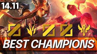 OVERPOWERED Champions In 14.11 for FREE LP - BEST CHAMPS to MAIN for Every Role - LoL Meta Guide