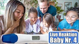 LIVE REAKTION Mama ist schwanger  4. Geschwisterchen! Schwangerschaftstest live VLOG! Mamiseelen