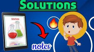 | Solutions | Class 12th| Chemistry chapter 2| Best NOTES | @Edustudy_point