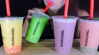 ASMR PROVANDO BUBBLE TEA - DIFERENTES VÁRIOS SABORES 