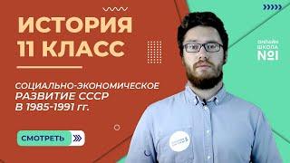 Социально экономическое развитие СССР в 1985-1991 гг. Видеоурок 49 (1). История 11 класс