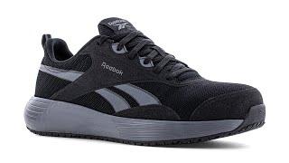 Reebok Lite Plus 4 Work Black and Gray Athletic Work Shoe (RB5102 RB512)