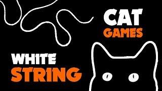 WHITE STRING thing for cats  CAT GAMES