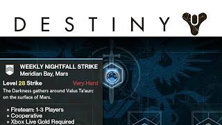 Destiny - Weekly Nightfall Strike Strategy and Exotic Rewards! (Destiny Tips & Tricks)