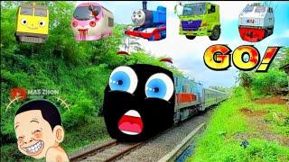 Teka-Teki Tebak Gambar Lucu Kereta Api, Lokomotif CC206, Kereta Kargo, Train, Densha,Kereta Lucu,krl