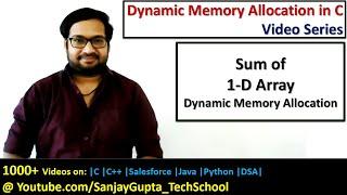 Sum of n elements using dynamic memory allocation in c programming | by Sanjay Gupta