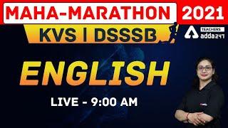 KVS & DSSSB MAHA-MARATHON | ENGLISH MARATHON CLASS FOR KVS DSSSB #ENGLISH