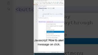 Call JavaScript Function OnClick Of Button | Button OnClick JavaScript | #javascript #shorts