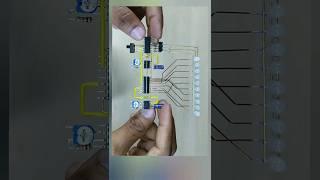 Amazing RGB Led chaser Usin Timer IC555 and Counter IC 4017 #status #viral #electroshastra