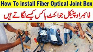 Optical fiber joint box install Fiber Optic cable splicing