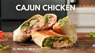 20 Minute Cajun Chicken Wraps | So Simple and Loads of Flavour