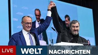 MERZ MACHT MOBIL: Wie Ruckrede von CDU-Parteischef den Endspurt im Wahlkampf einläutet | Livestream