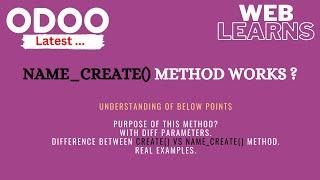 How to use name_create method in Odoo | Latest Odoo Tutorial