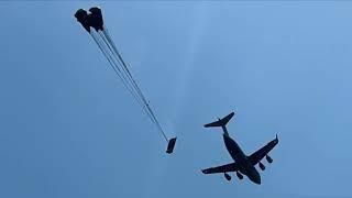 Airdrop of BMP from IAF C-17 aircraft
