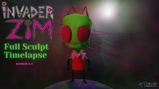 Invader Zim | Full Sculpt Time-Lapse (Blender 2.9)