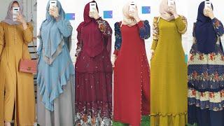 BUSANA MUSLIM 2021 TERBARU MODEL GAMIS DAN SETELAN SIMPLE ELEGAN