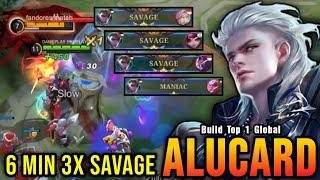 3x SAVAGE in 6 MIN!! Alucard New Build (PLEASE TRY) - Build Top 1 Global Alucard ~ MLBB