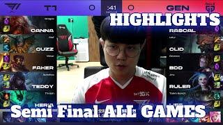 T1 vs GEN - All Games Highlights | Semi Finals 2021 LCK Spring | T1 vs Gen.G Full Bo5
