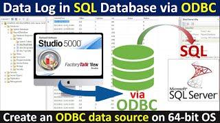 How to create a database in SQL Server? How to Log the data in SQL Database through ODBC connection?