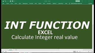 int formula in excel