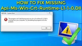 Api-Ms-Win-Crt-Runtime-L1-1-0.Dll is missing - FIX Guide 2020