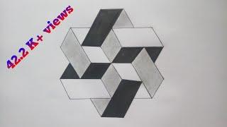 geometric pattern - step by step || simple art drawing || 2020 ||