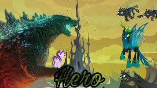 Godzilla & Starlight Glimmer Vs Queen Chrysalis ( Godzilla Meets My Little Pony )