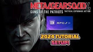 Metal Gear Solid 4 RPCS3 BEST settings Tutorial 2024 Setup!