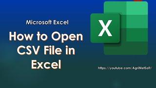 How to Open CSV File in Excel