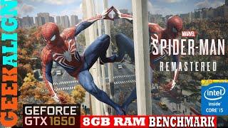 Marvel's Spider-Man Remastered BENCHMARKS GTX 1650 / 8GB RAM ULTRA SETTINGS 60FPS