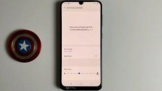 How to change Font size and style on Samsung A50 Android 10