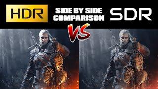 The Witcher 3: Wild Hunt - HDR vs SDR Comparison in 4K HDR - PS5 / Xbox X