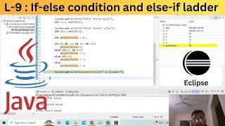 Java L-9 : if-else condition and else-if ladder #java#javaprogramming#coding #livestream#livelecture