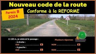 TEST Nouveau code de la route 2024 conforme à la nouvelle réforme GRATUIT n° 97