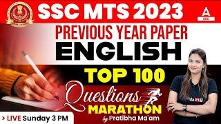 Top 100 English Questions For SSC MTS 2023 | SSC MTS Previous year Questions By Pratibha Mam