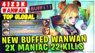 New Buffed Wanwan 2X MANIAC 22 Kills [ Top Global Wanwan ] 4 1 Z 3 K - Mobile Legends Emblem & Build