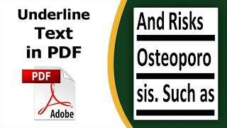 How to underline in pdf using adobe acrobat pro dc