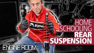 How does a motorcycle's rear suspension work? | Home Schooling Lesson 7