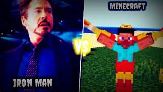 Minecraft Iron Man  Vs Avengers Iron Man   #minecraft #video