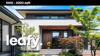 Modern Japanese Small Home a Perfect Sanctuary Home For young Family with Indoor Garden