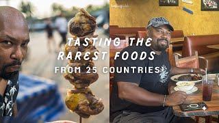 Tasting The RAREST Foods From 25 Countries! You Won’t Believe What We Found! #TastingRareFoods