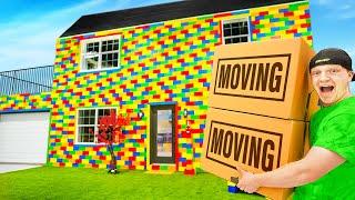 MOVING IN To My LIFE SIZE Lego House!